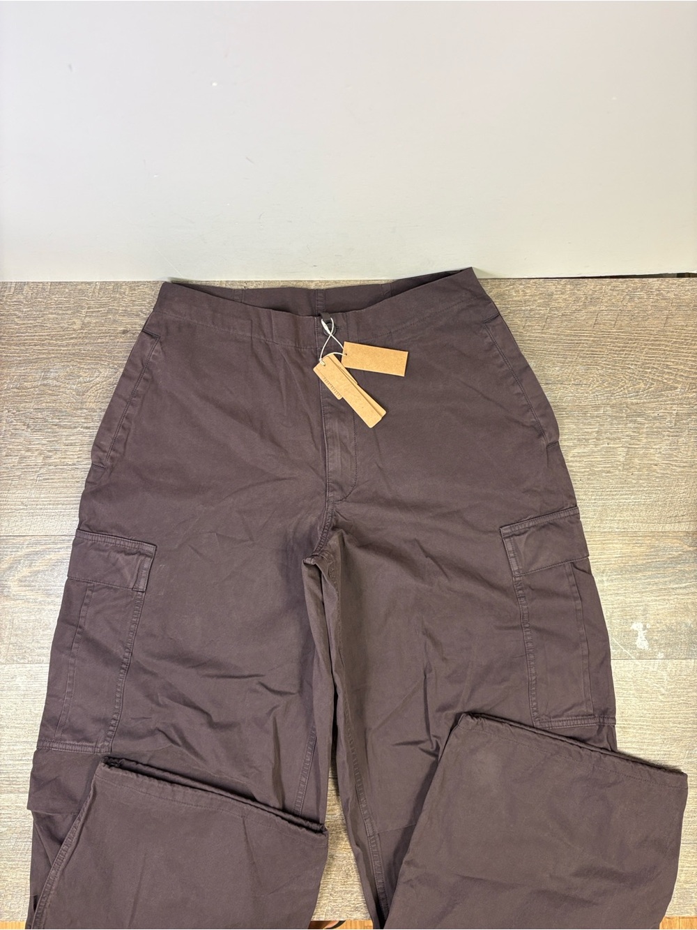 SKIMS Outdoor Woven Cargo Pants Phoenix Brown Size S NWT